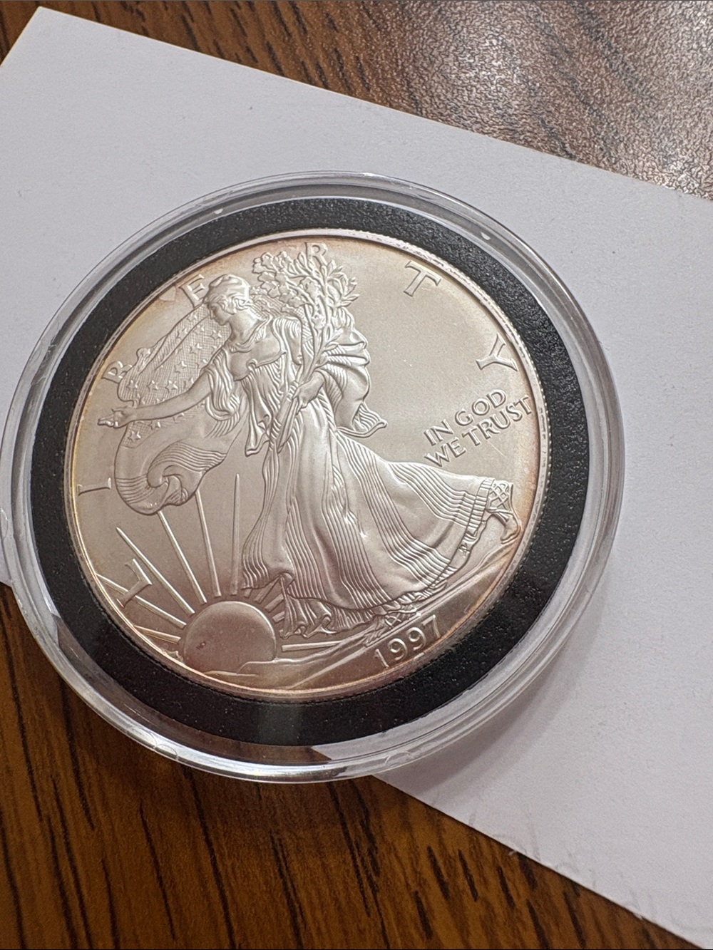 Silver 1997 American Eagle Silver Bullion Coin - Brilliant Finish Mint Condition